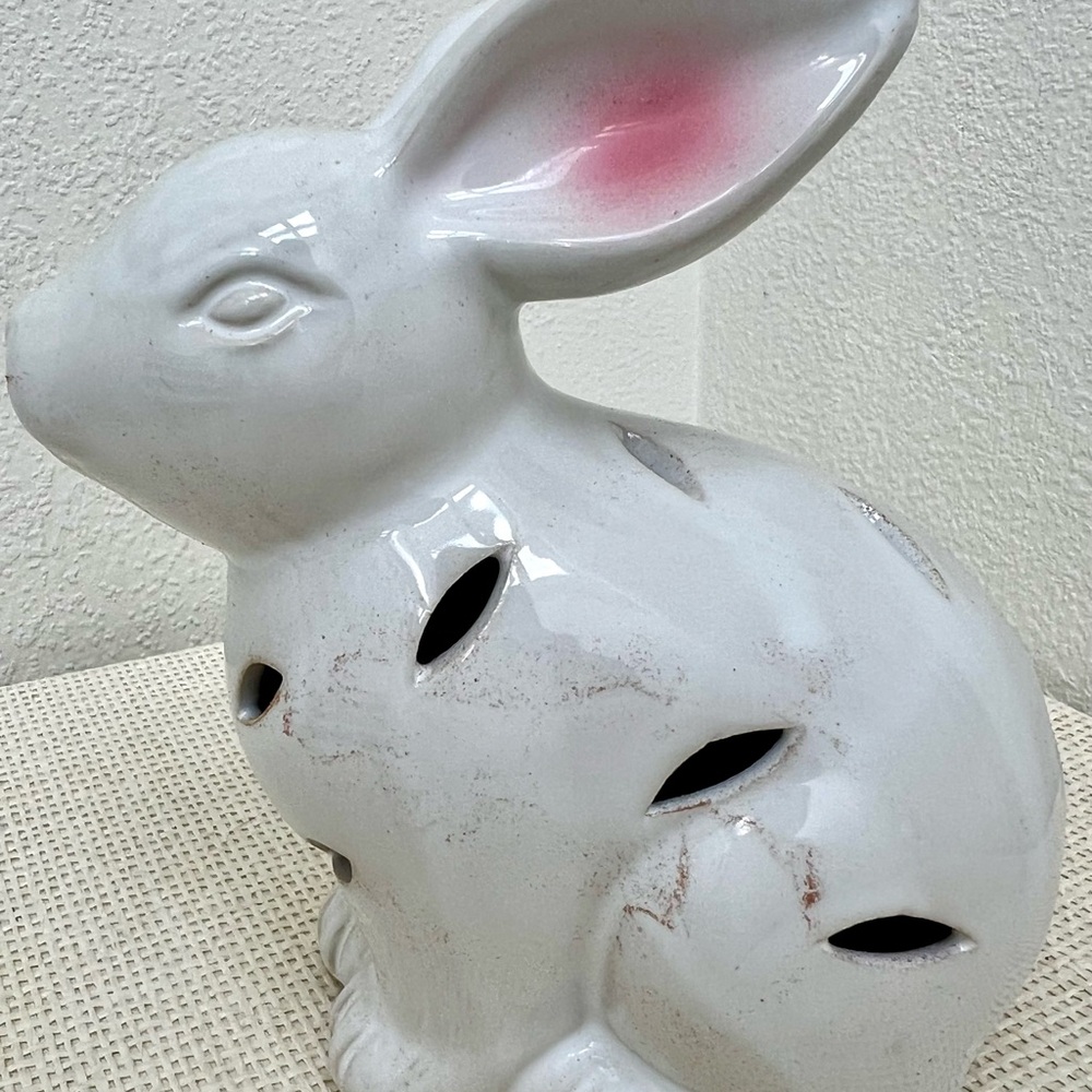 Bunny Patch - Pier One White Porcelain Bunny Potpourri Jar